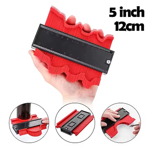 Calibre de contornos irregulares, regla de arco, plantilla de escala de perfil de contorno de plástico, escala de curvatura para azulejos y laminados.